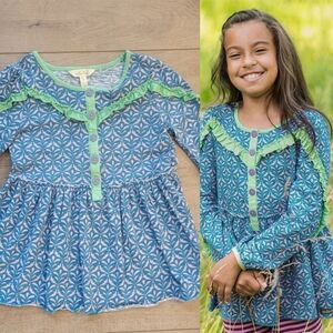 ​Matilda Jane Size 8 Head in the Clouds Choose Your Own Path Ruffle Top BohoGirl